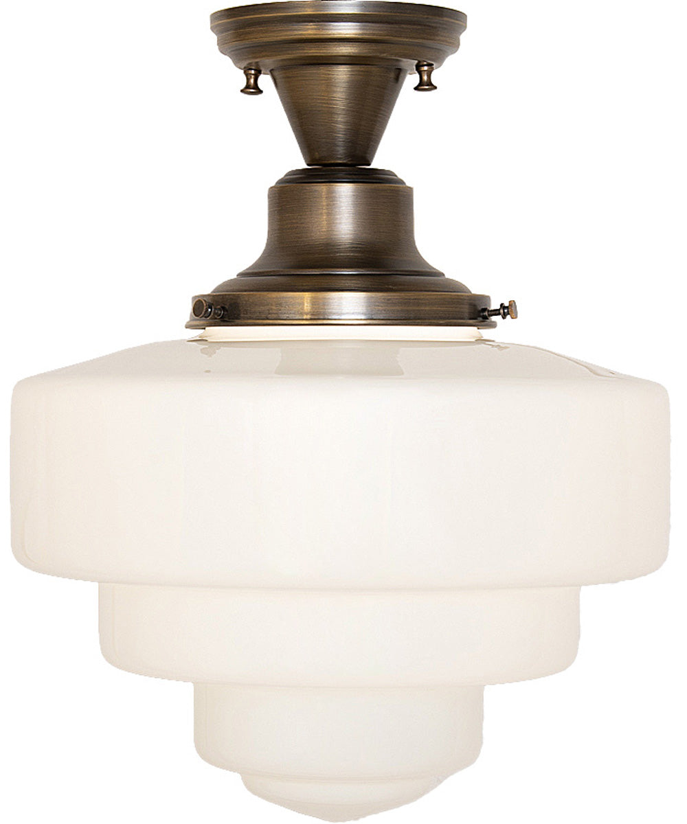 13.5" Wide Revival Schoolhouse Tiered Globe Flushmount