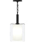 Mack 1-Light Pendant with Layered Glass Shade Matte Black