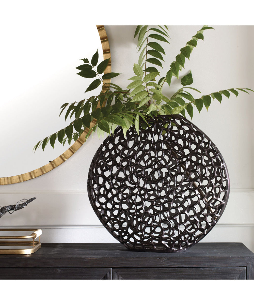 Web Dark Bronze Vase