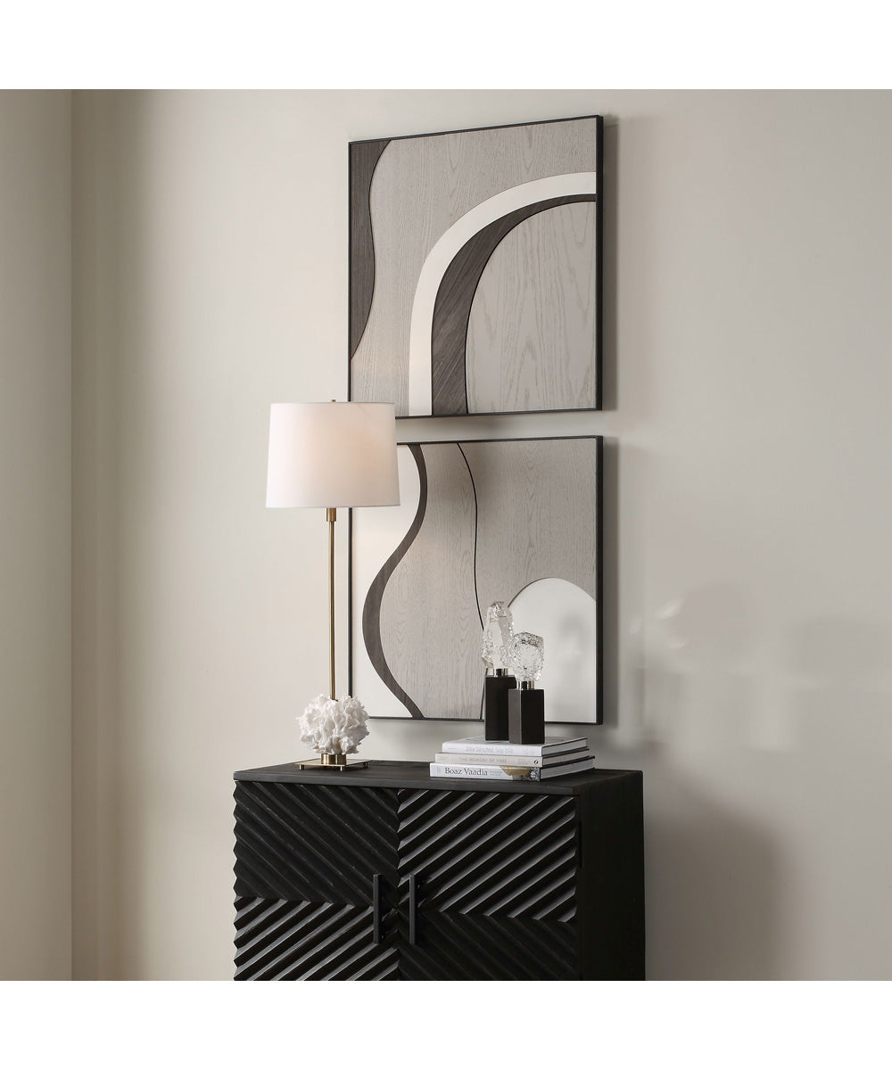 Joel Modern Wood Wall Art Set of 2