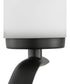 Adley 3-Light Etched White Glass Semi-Flush Convertible Light Matte Black