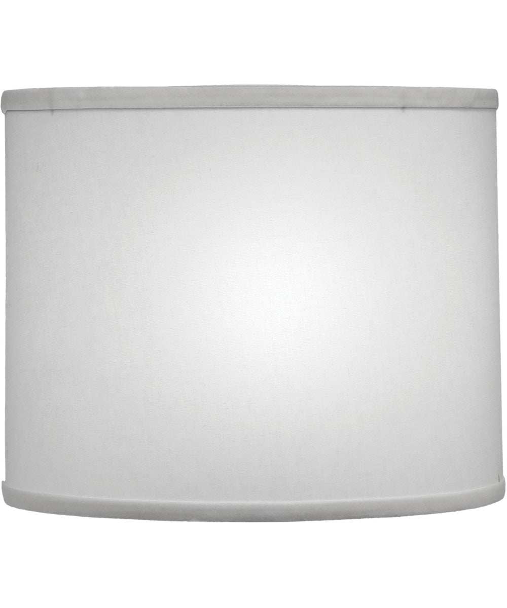 12x13x10 White Butcher Linen Drum Hardback Lampshade