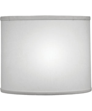 12x13x10 White Butcher Linen Drum Hardback Lampshade