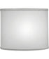 12x13x10 White Butcher Linen Drum Hardback Lampshade