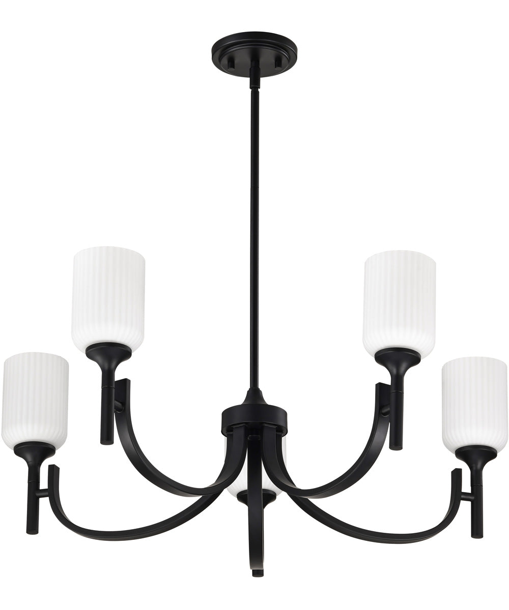 Solara 5-Light Chandelier Matte Black
