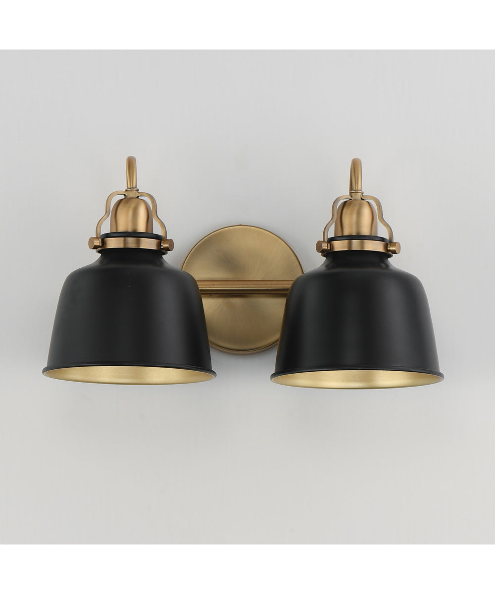 Hollis 2-Light Sconce Natural Aged Brass