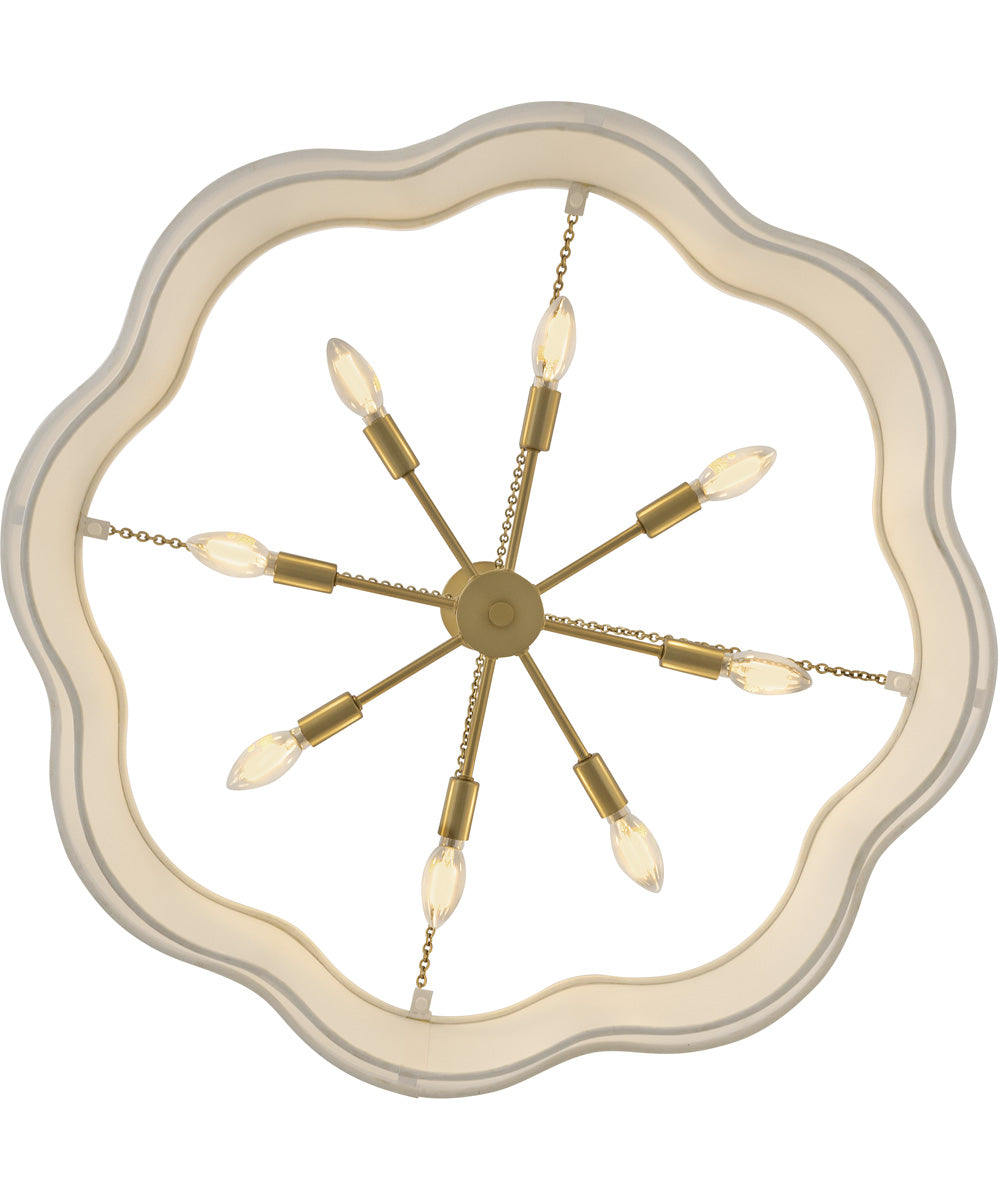 Gwen 8-Light Medium Drum Chandelier in Lacquered Brass