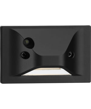 LED Indoor/Outdoor Antique Bronze Integrated LED Wall or Step Light with Photocell Black