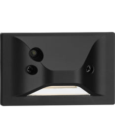 LED Indoor/Outdoor Antique Bronze Integrated LED Wall or Step Light with Photocell Black