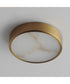 Slab 5.5 inch LED Alabaster Flush Mount Natural Aged Brass