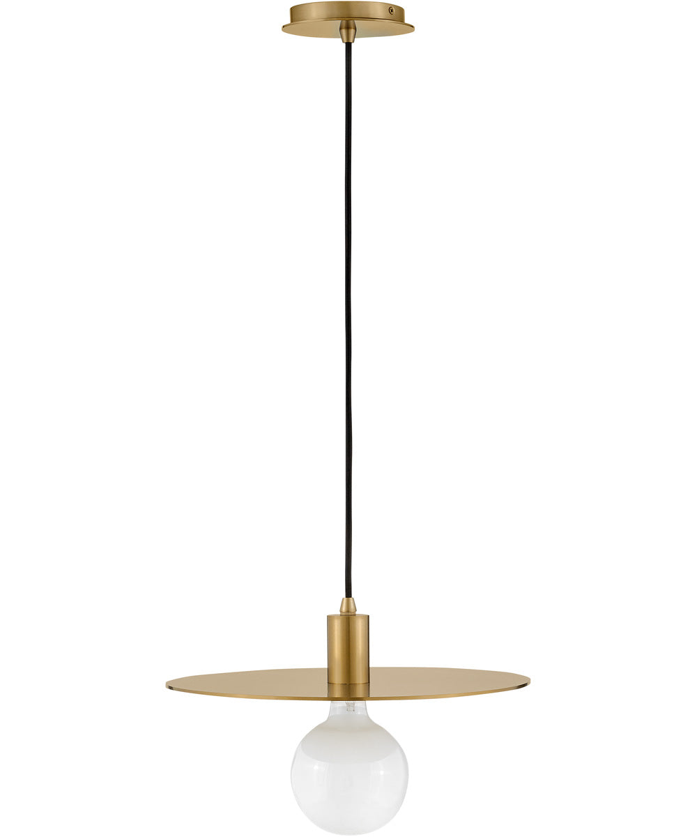 Lulu 1-Light Medium Convertible Pendant in Lacquered Brass