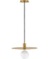 Lulu 1-Light Medium Convertible Pendant in Lacquered Brass