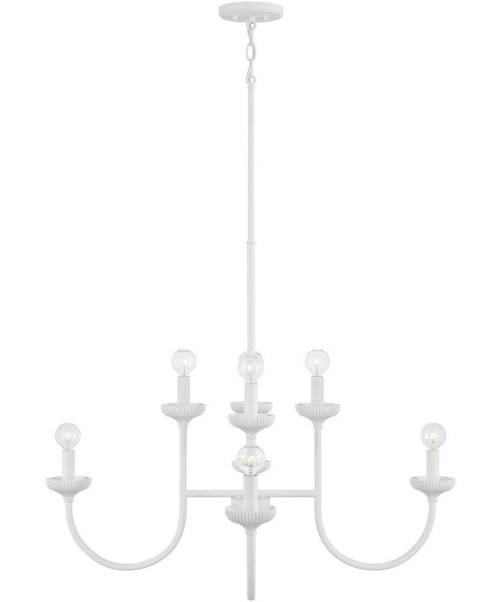 Mallory 8-Light Chandelier Ceramic White