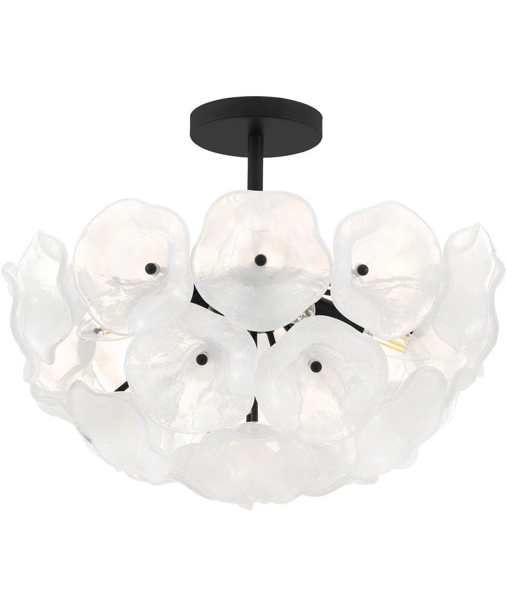 Audrey 4-light Semi Flush Mount Matte Black
