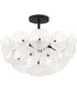 Audrey 4-light Semi Flush Mount Matte Black