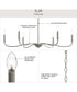 Ilia 6-Light Large Chandelier Brushed Nickel