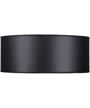 18x18x7 Black Opaque/Silver Foil Shallow Drum Hardback Lampshade