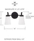 Drake 2-Light Vanity Matte Black