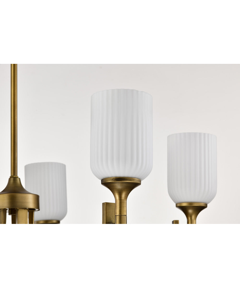 Solara 5-Light Chandelier Natural Brass