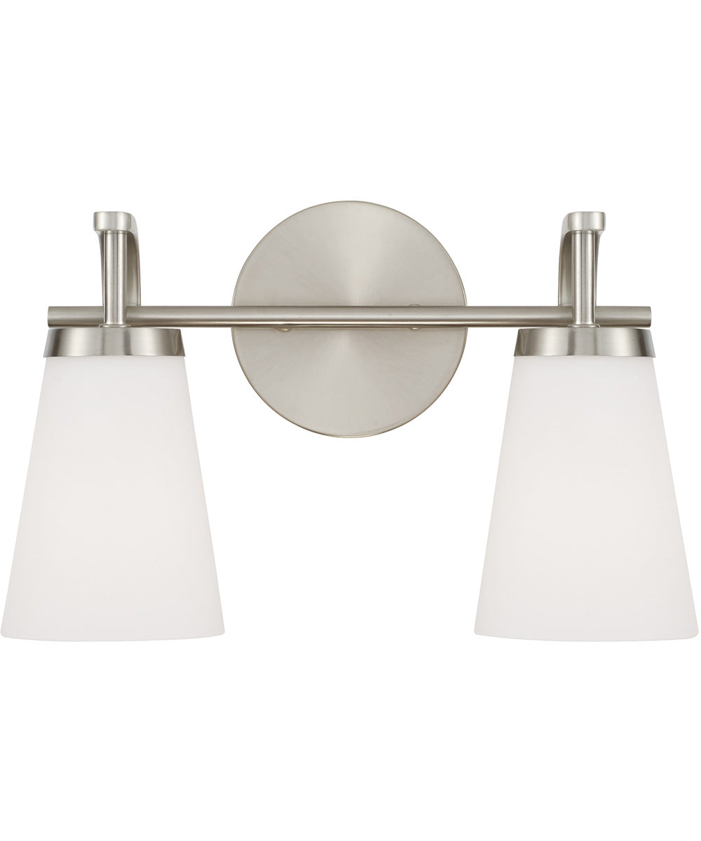 Drake 2-Light Vanity Brushed Nickel