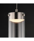 Highball Clear LED Mini Pendant Satin Nickel