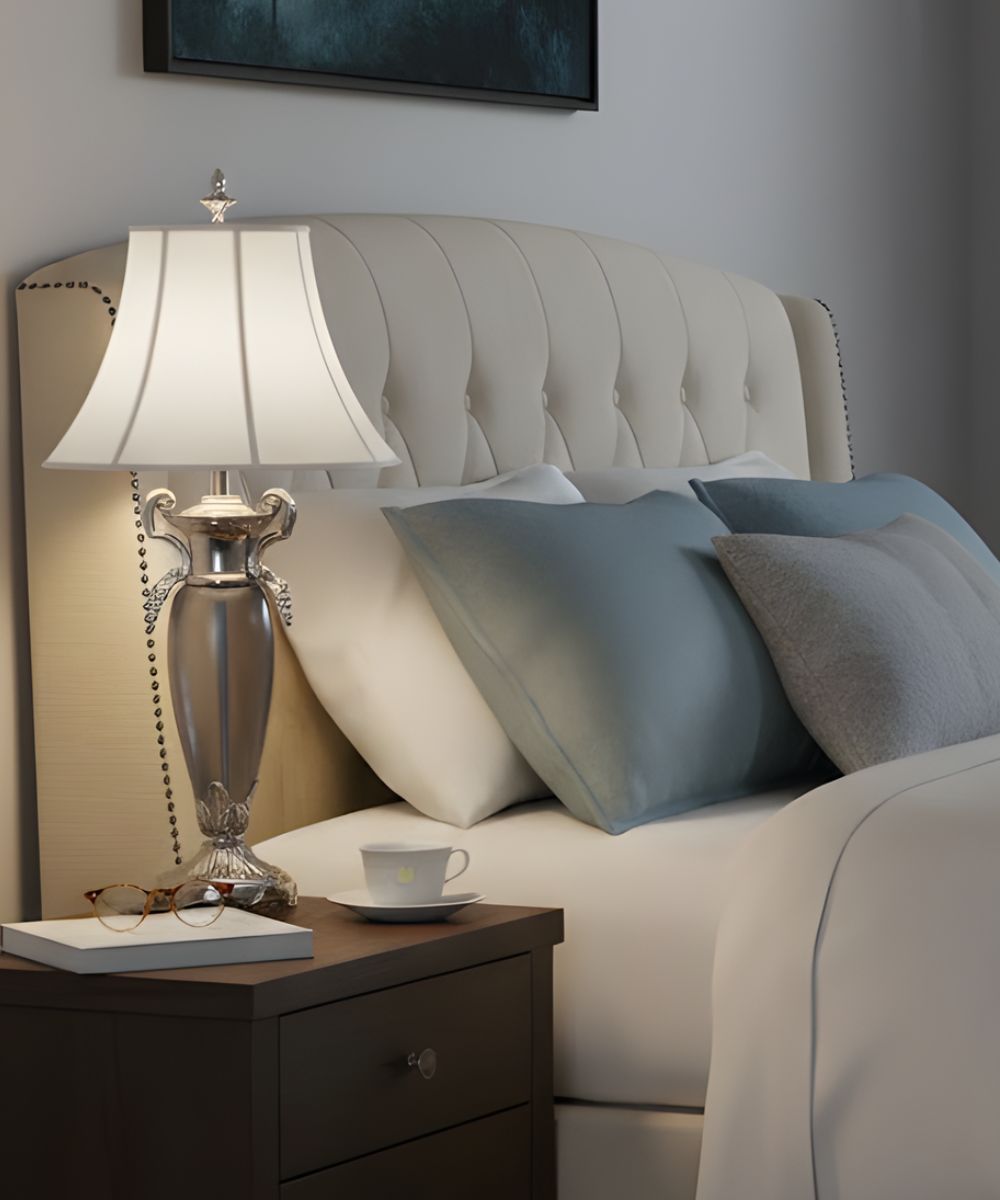 36"H 3-Way Table Lamp Pol Nickel with Black Antique and Blk Nickel