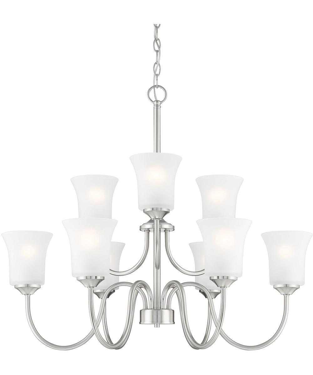 Bronson 9 Light Chandelier Brushed Nickel