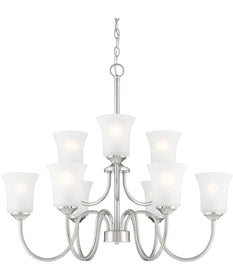 Bronson 9 Light Chandelier Brushed Nickel