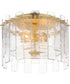 Warren 2-Light Flush Mount Gold Leaf