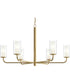 Mack 6-Light Chandelier with Layered Glass Shades Brushed Gold
