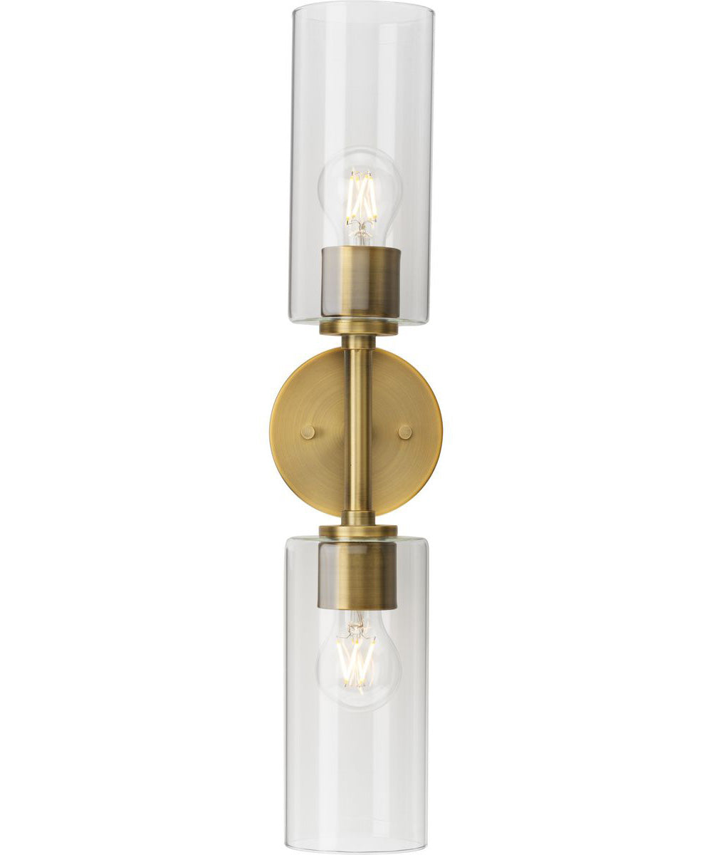 Cofield 2-Light Wall Bracket Vintage Brass