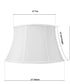 17"W x 10"H SLIP UNO FITTER White Floor Shantung Lampshade