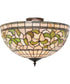 20" Wide Tiffany Turning Leaf Semi-Flushmount