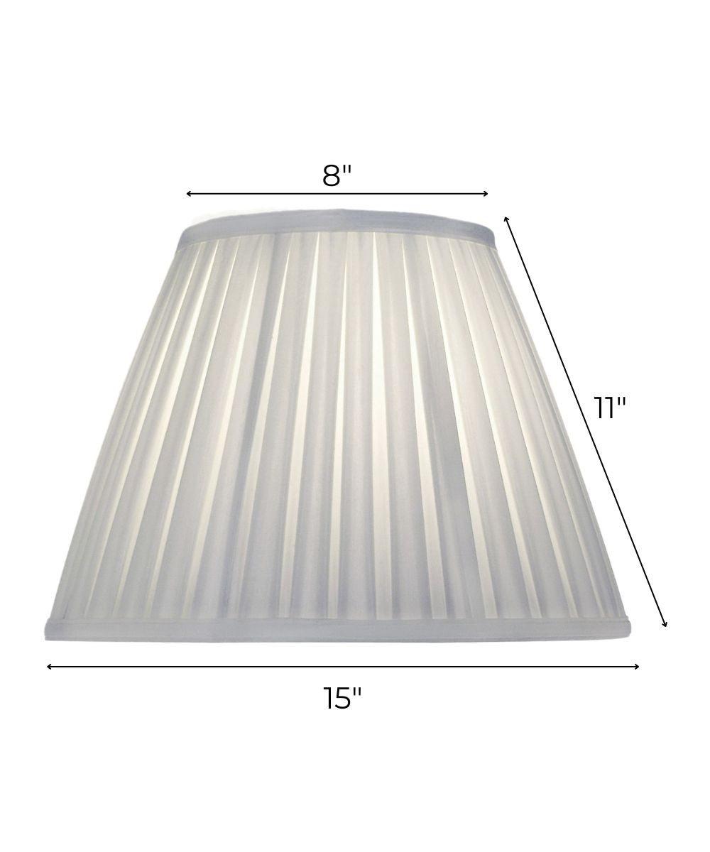 8x15x11 Oyster Box Pleat Silksheen Empire Softback Lampshade