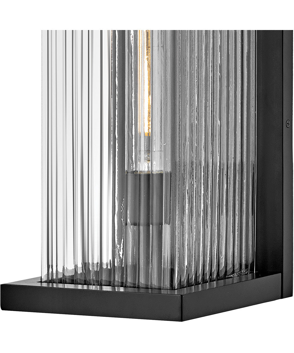 Torrent 1-Light Large Wall Mount Lantern in Black