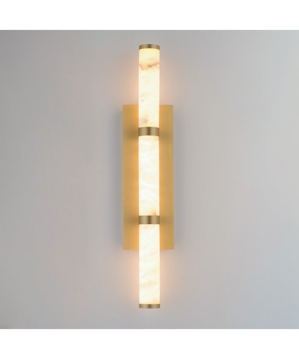 Aragon 26 inch Bath Vanity White Alabaster / Gold