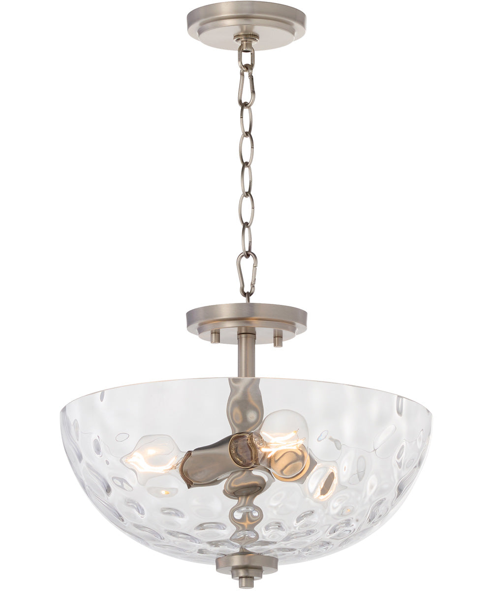 Adams 3-light Dual Mount Light Fixture Satin Nickel