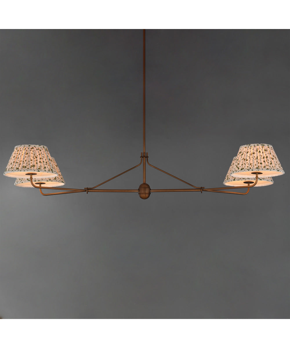 Dunbridge 4-Light Chandelier Weathered Brass