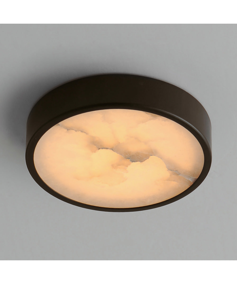 Slab 5.5 inch LED Alabaster Flush Mount Dark Bronze