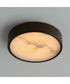 Slab 5.5 inch LED Alabaster Flush Mount Dark Bronze