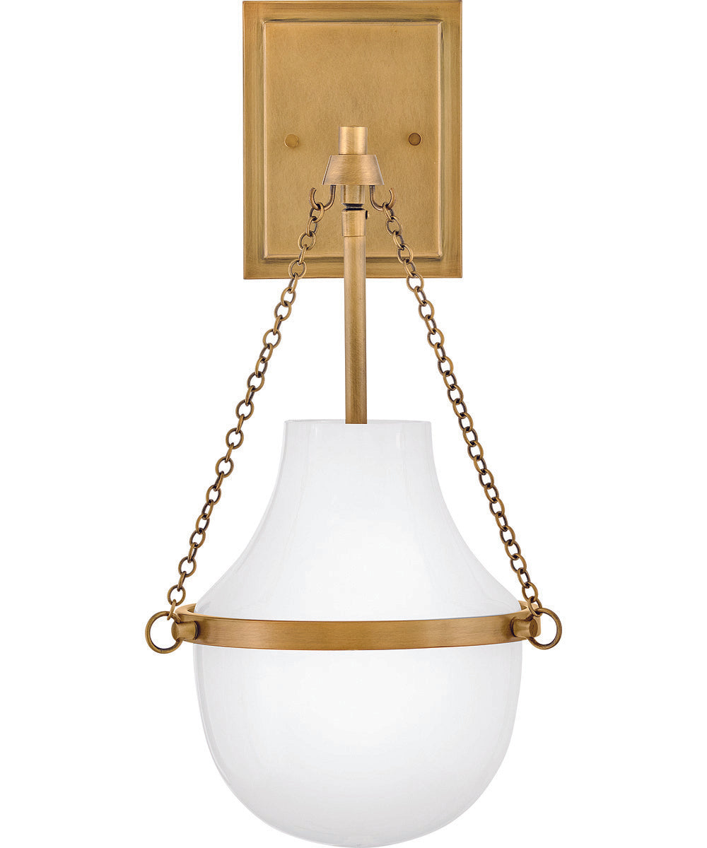 Collins 1-Light Medium Single Light Sconce in Heritage Brass