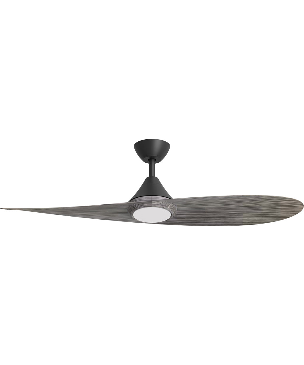 Surf 56 inch 2-Blade Marine Grade Fan w LED Black / Grey Wood
