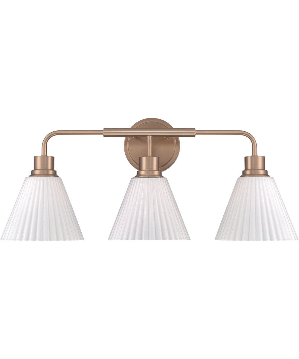 Pleated II 3-Light Lighting Premium Bronze