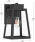 Hedry Small Outdoor Wall Lantern with Clear Glass Panels Matte Black