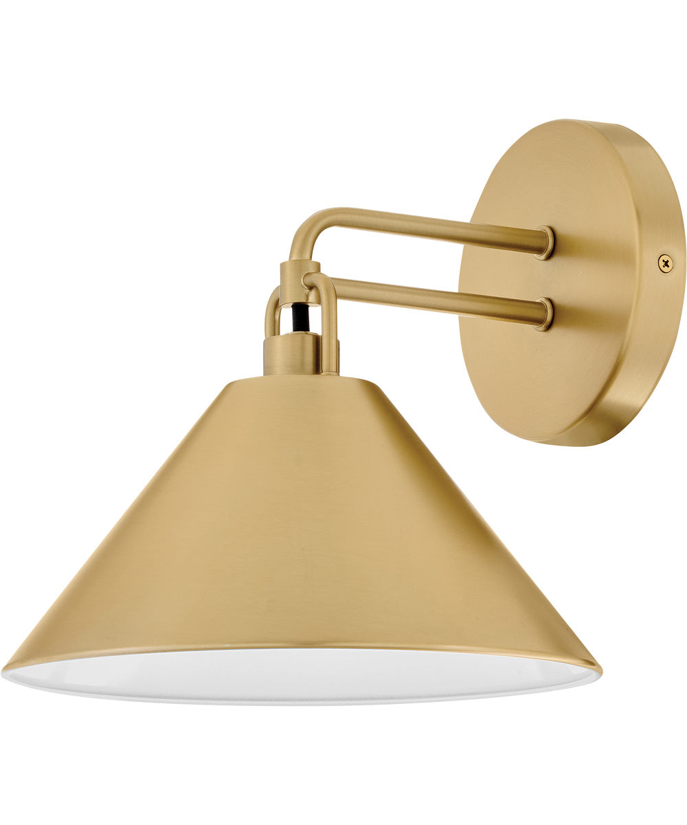 Milo 1-Light Small Single Light Sconce in Lacquered Brass