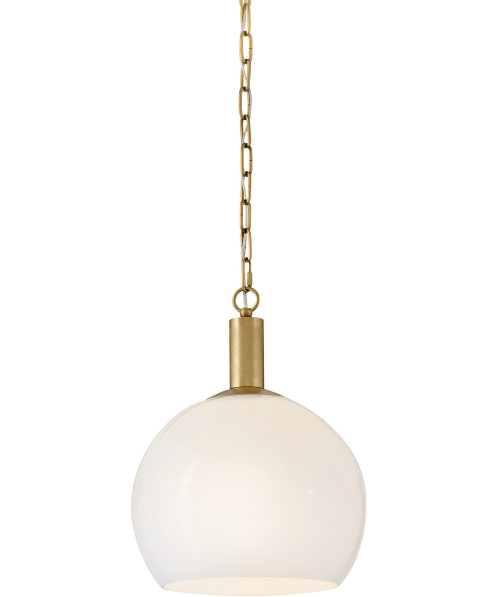 Rivi 1-Light Medium Pendant in Lacquered Brass
