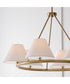 Parson 6-Light Chandelier Matte Brass