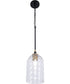 Council 1-Light Lighting Flat Black/Satin Brass