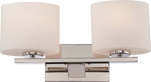 17"W Breeze 2-Light Vanity & Wall Polished Nickel