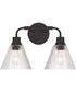 Pleated 2-Light Lighting Flat Black